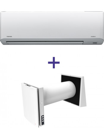 Кондиціонер спліт-система Toshiba RAS-10N3KVR-E/RAS-10N3AVR-E + рекуператор Blauberg Vento Expert A50-1 W Кондиціонер спліт-система Toshiba RAS-10N3KVR-E/RAS-10N3AVR-E + рекуператор Blauberg Vento Expert A50-1 W