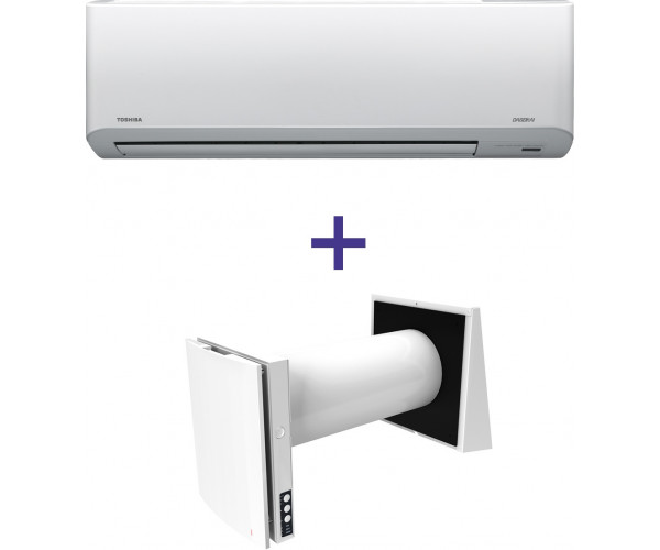 Кондиціонер спліт-система Toshiba RAS-10N3KVR-E/RAS-10N3AVR-E + рекуператор Blauberg Vento Expert A50-1 W Кондиціонер спліт-система Toshiba RAS-10N3KVR-E/RAS-10N3AVR-E + рекуператор Blauberg Vento Expert A50-1 W